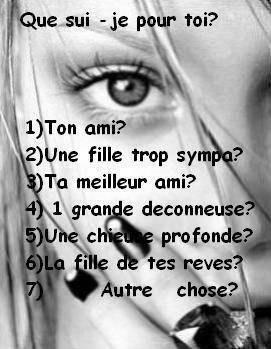 que suis-je pour toi?